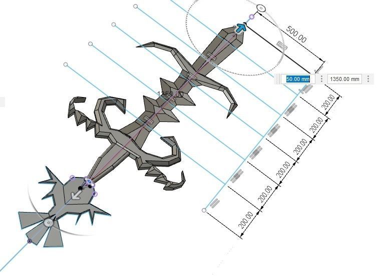 Oldschool Runescape - Life Size Armadyl Godsword 3D print model_4