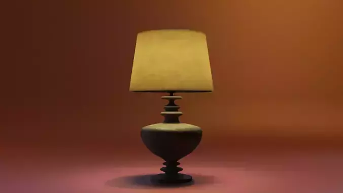 Lampshade lamp Low-poly 3D model