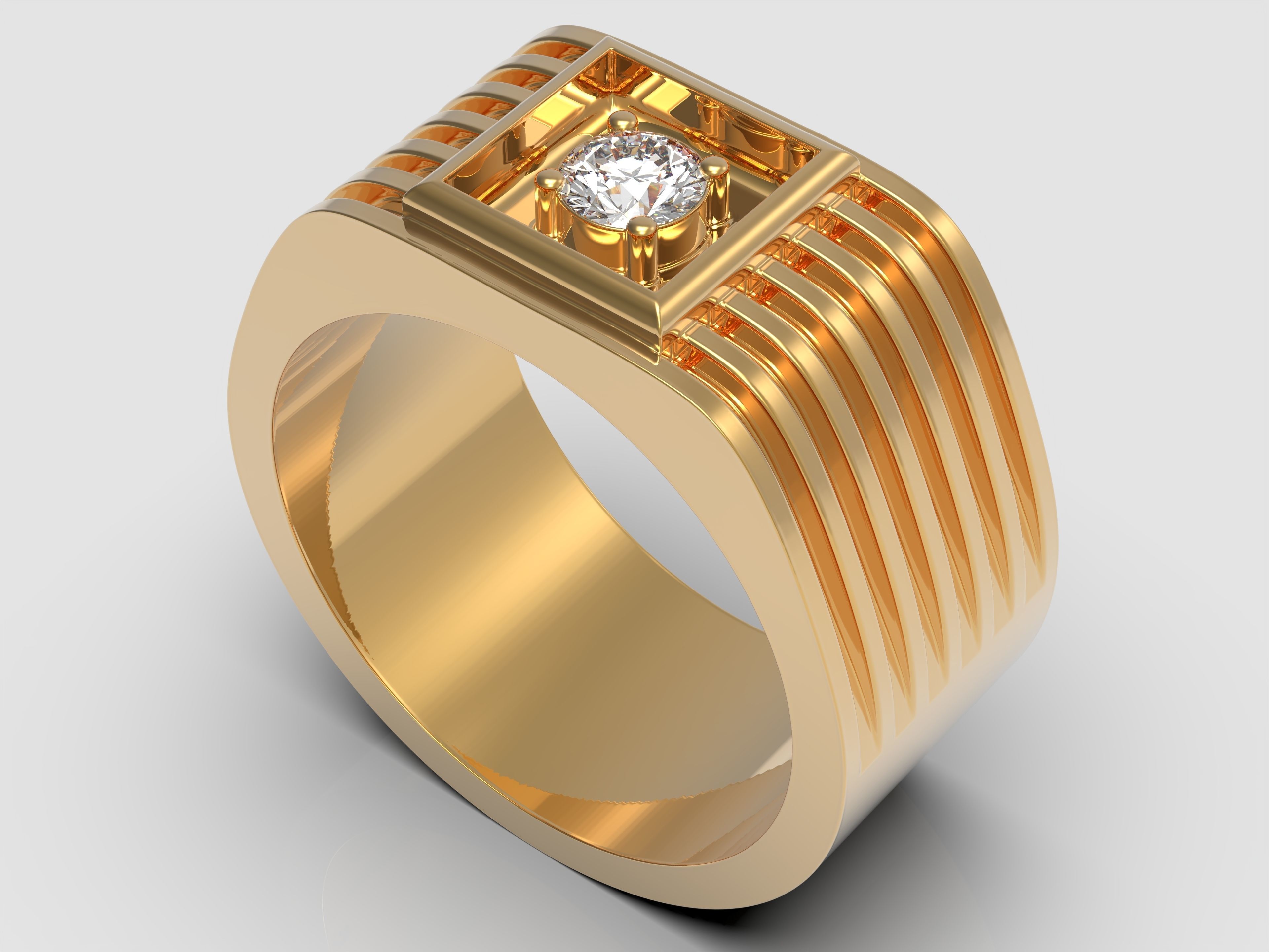Ring with diamonds 3D print model_2