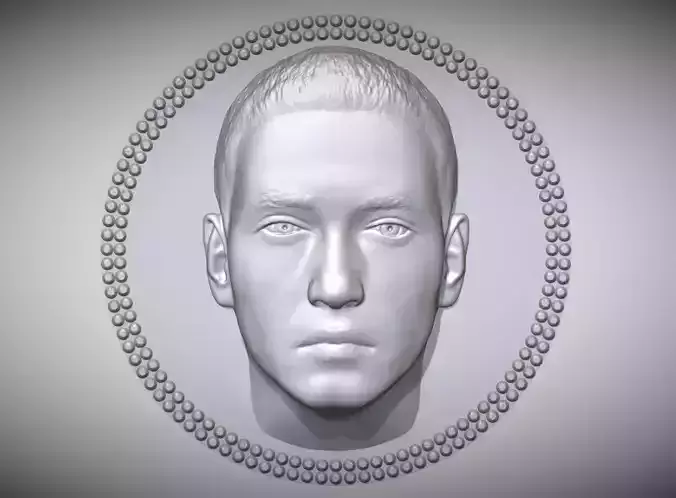 Eminem medallion pendant 3D printing ready stl obj 3D print model