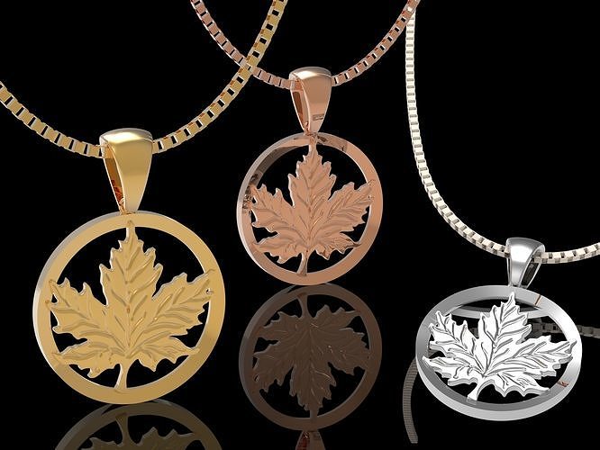 Leaf pendant 3D print model