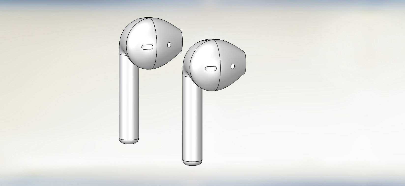 Airpods pair of earphones 3D print model_3