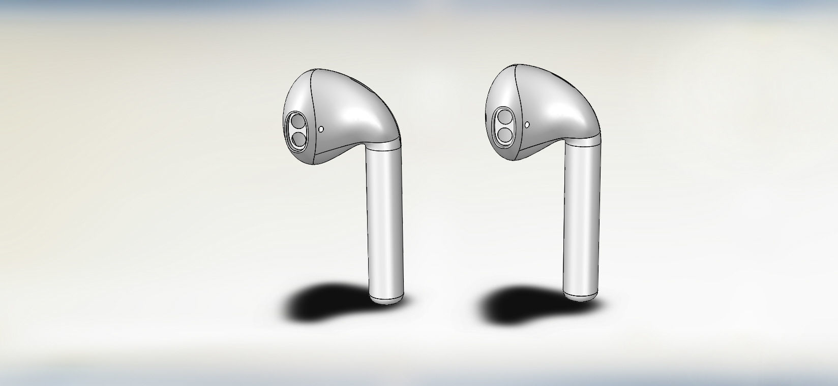 Airpods pair of earphones 3D print model_2