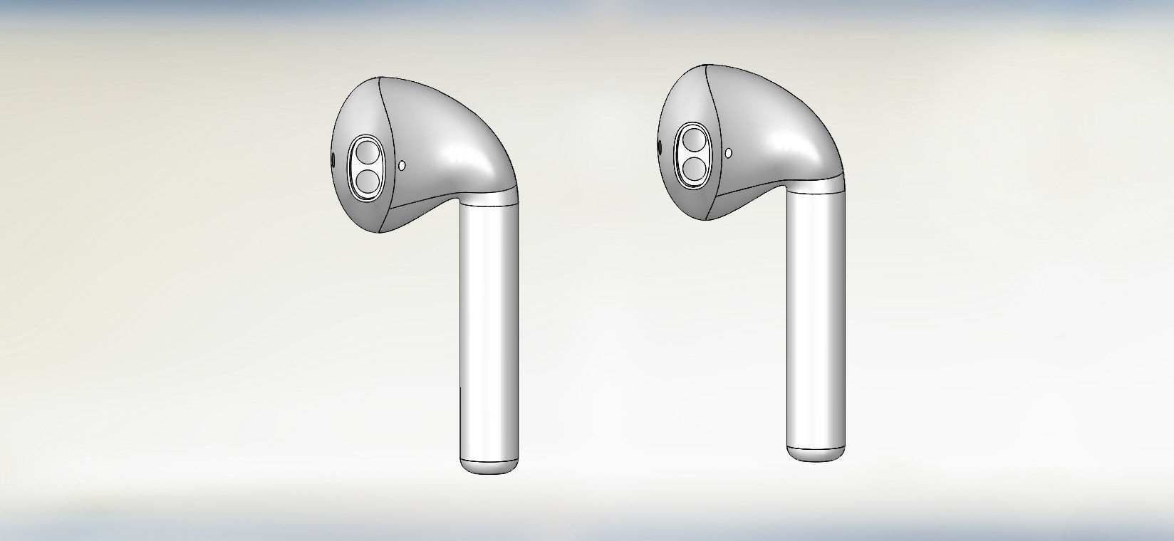 Airpods pair of earphones 3D print model_8