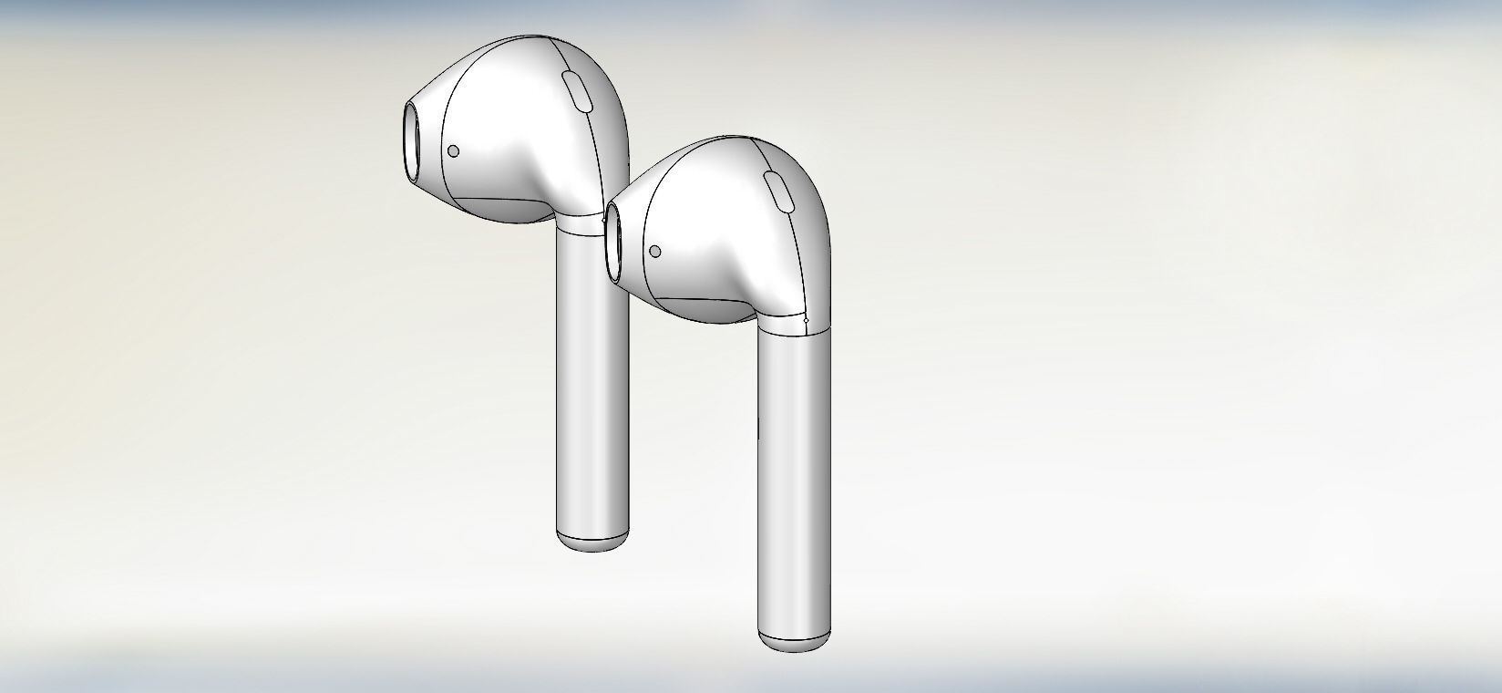 Airpods pair of earphones 3D print model_1