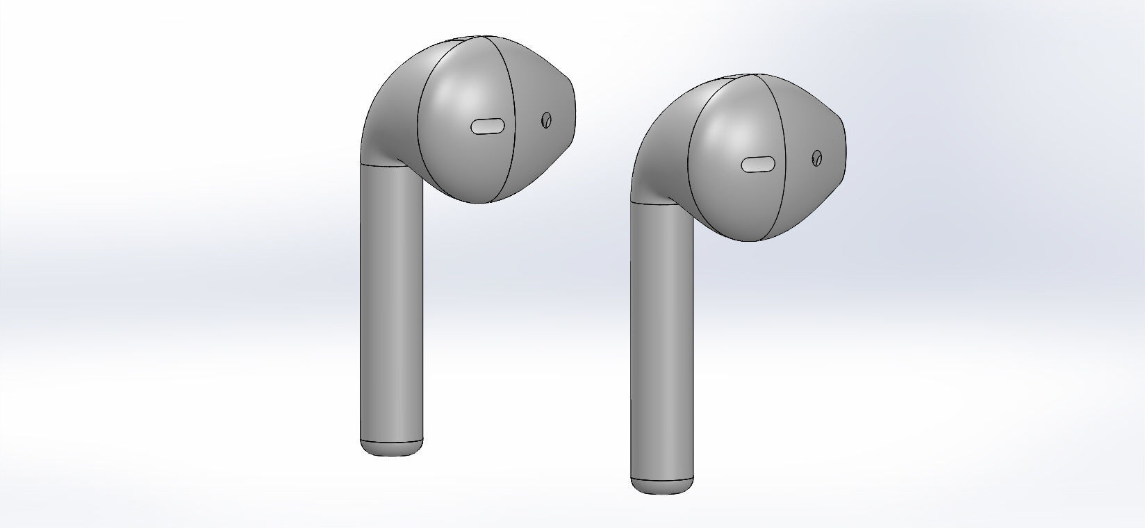 Airpods pair of earphones 3D print model_10