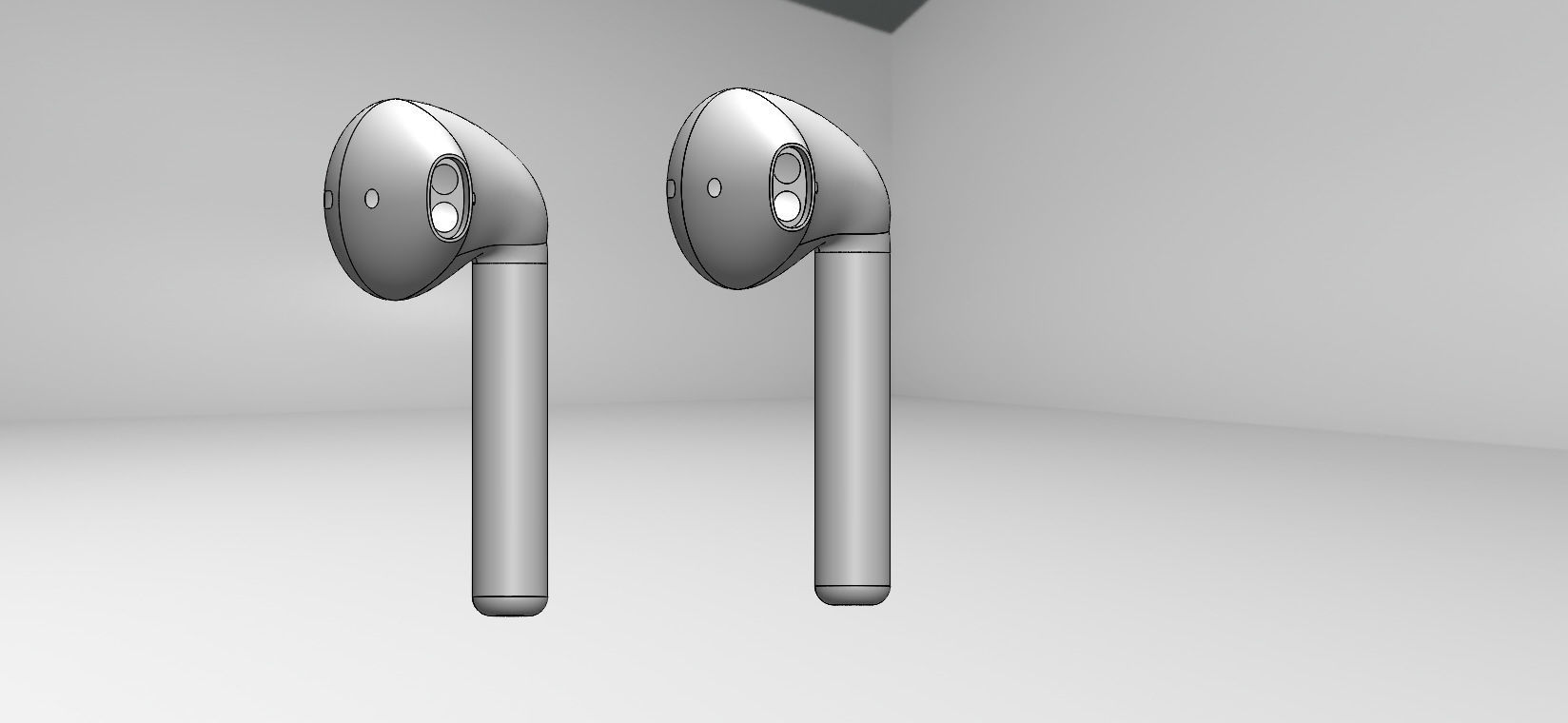 Airpods pair of earphones 3D print model_9