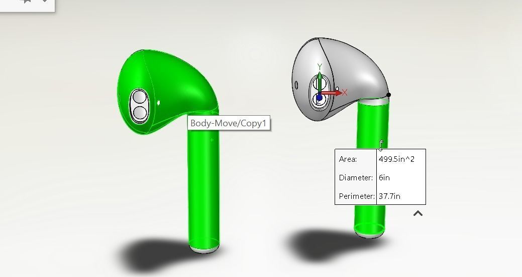 Airpods pair of earphones 3D print model_6