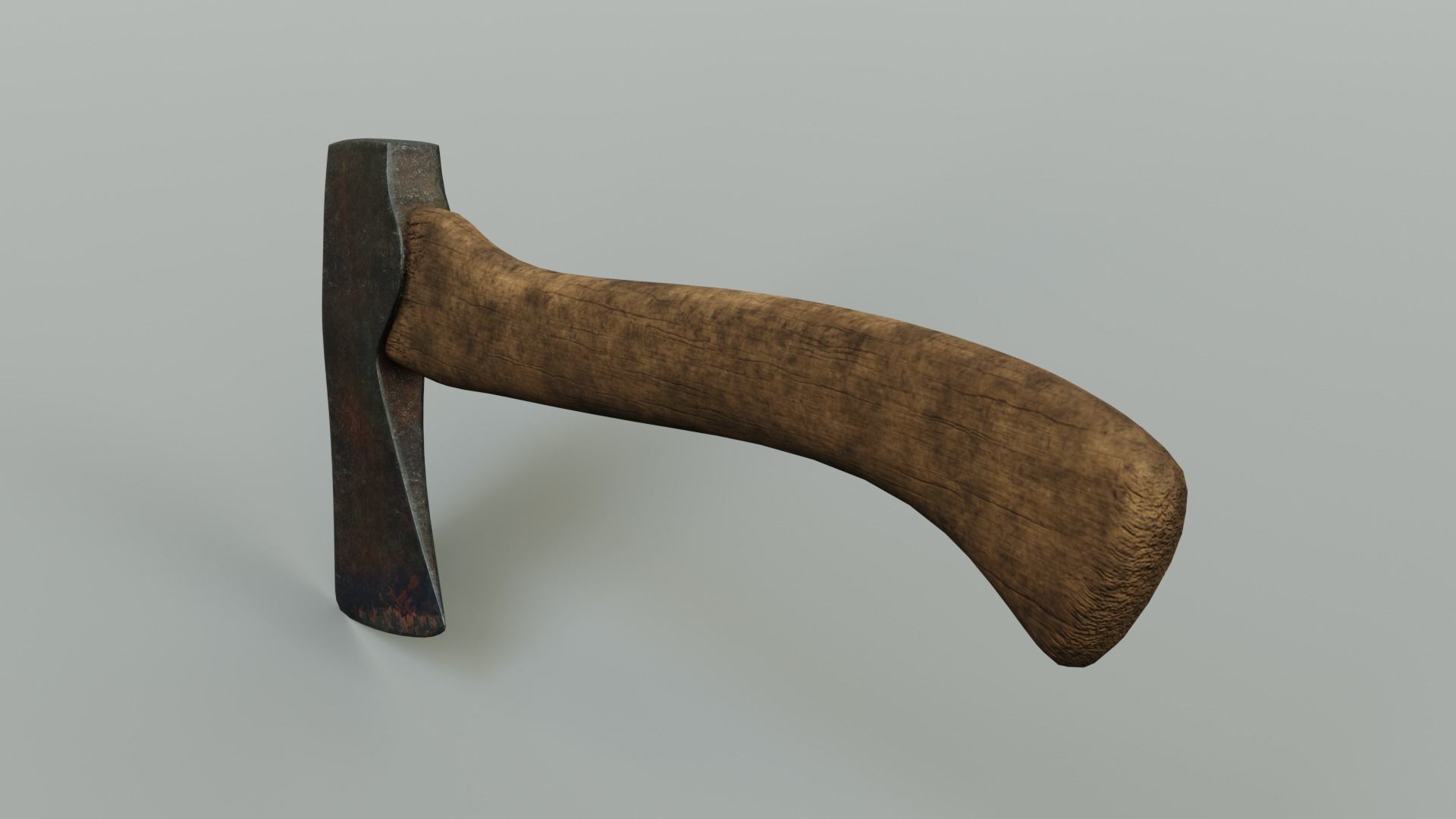  3 modern realistic models of axes in low and high poly  Low-poly 3D model_7