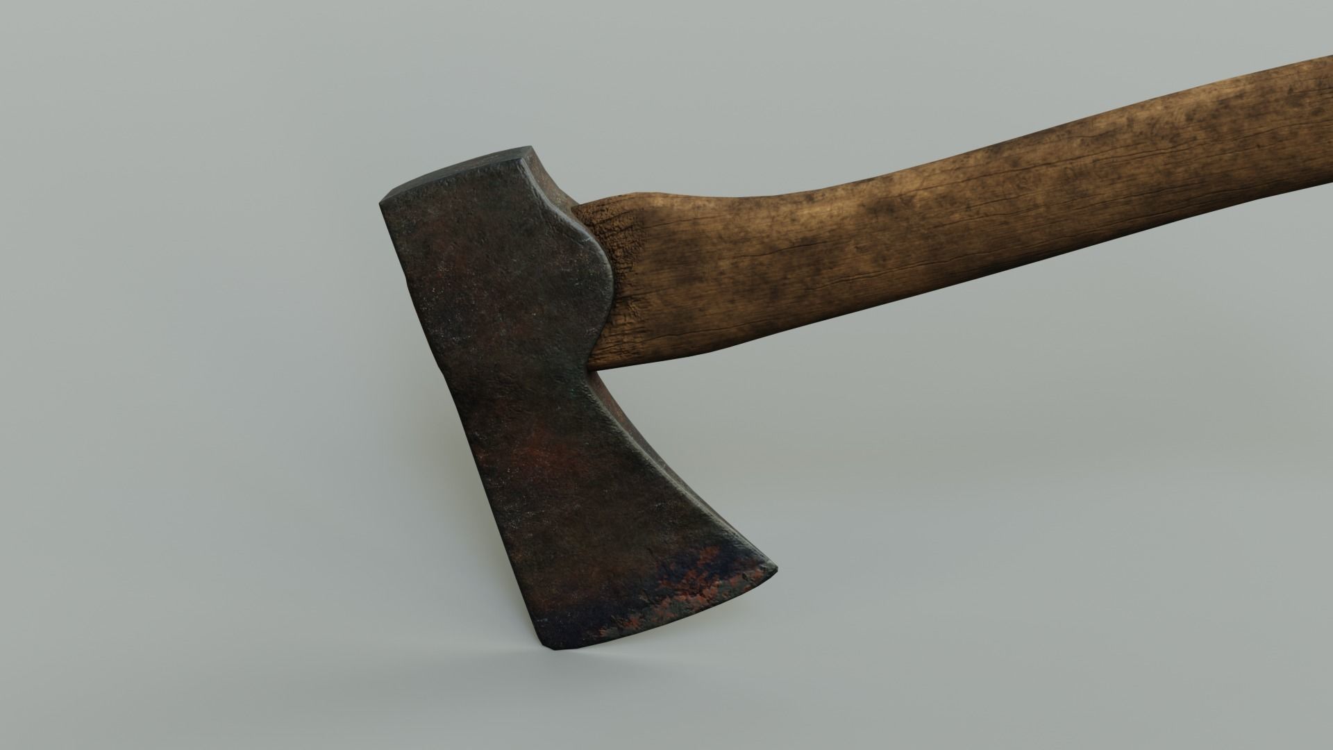  3 modern realistic models of axes in low and high poly  Low-poly 3D model_8