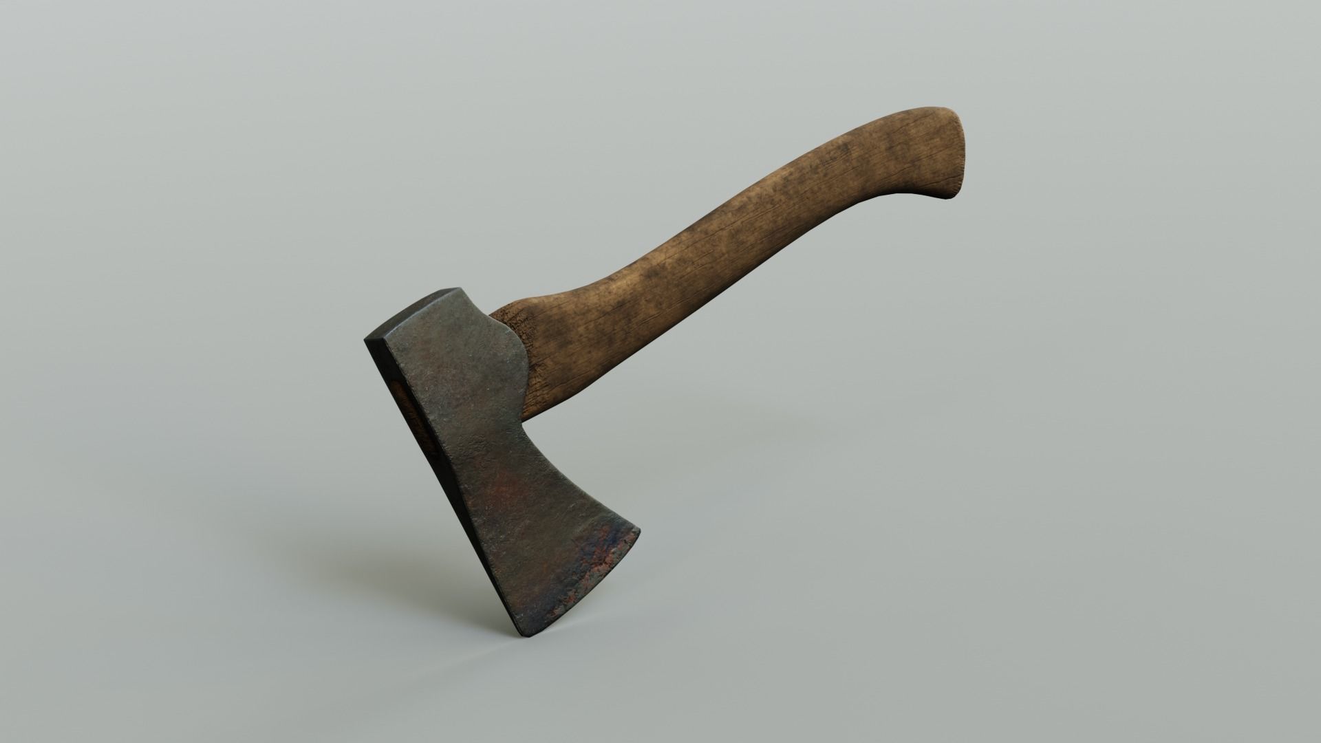  3 modern realistic models of axes in low and high poly  Low-poly 3D model_6