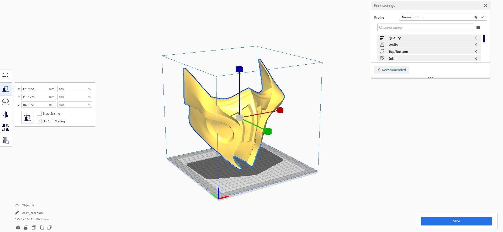 Scorpion Mask V2 - MK 11 3D print model  3D print model_5
