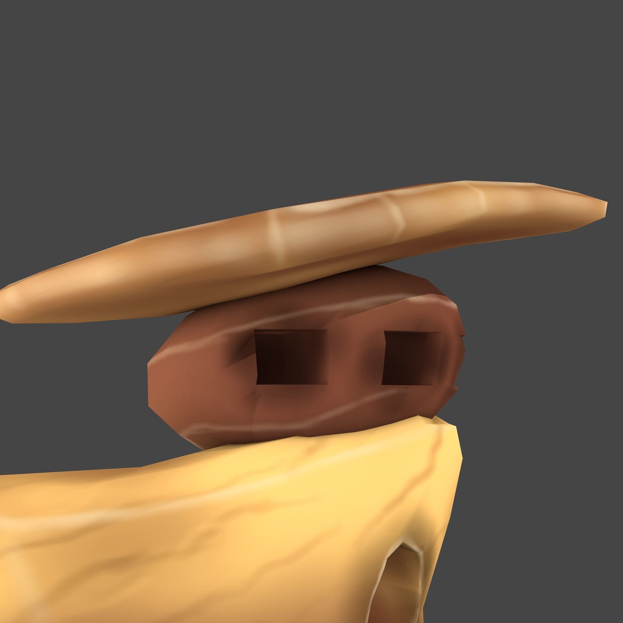 Stylized Cartoon Rock 3 Low-poly 3D model_7