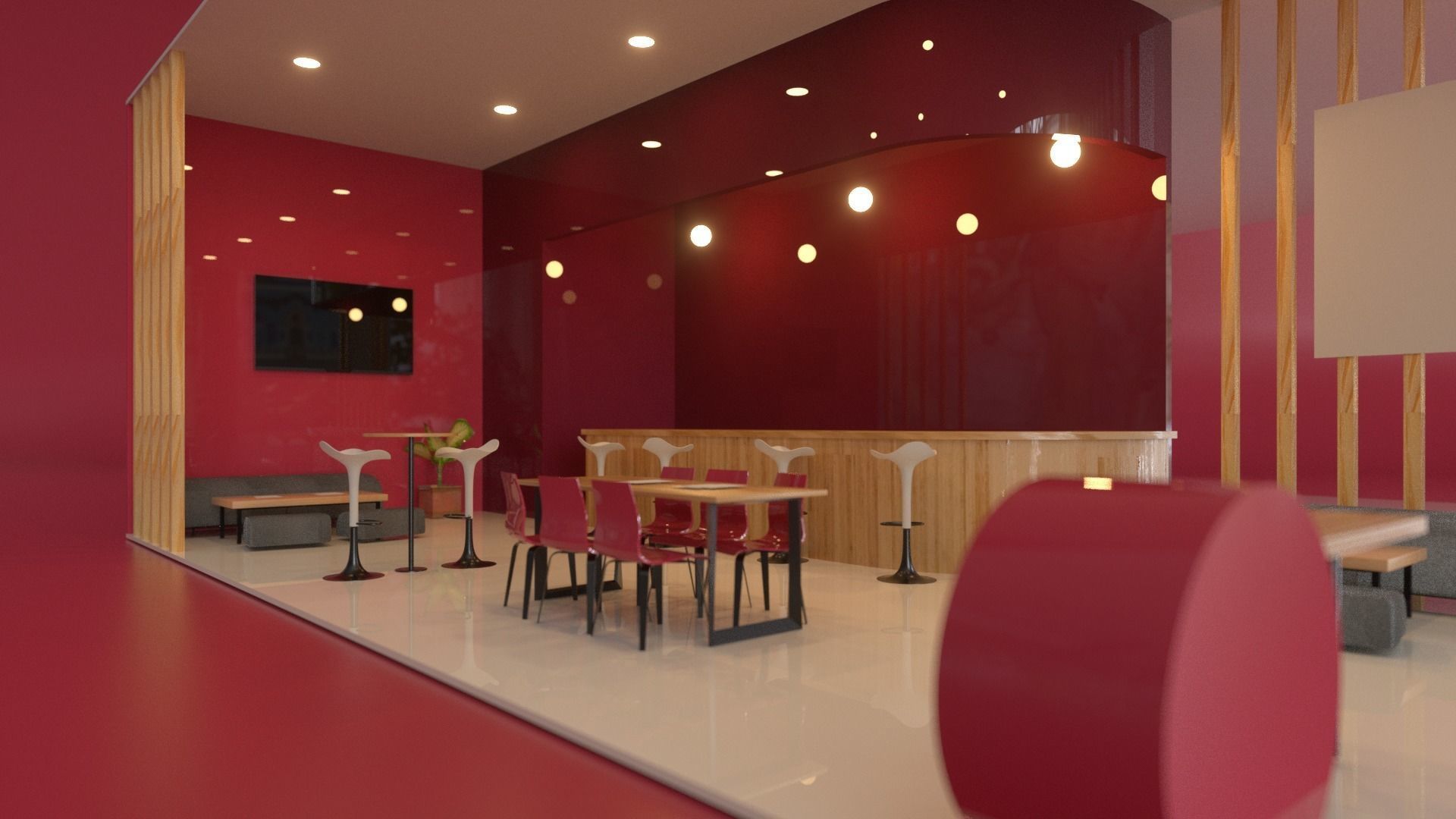 Ready Exhibition Fair Stand 3d Model Low-poly 3D model_2