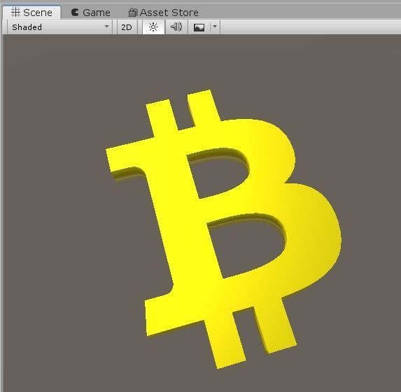 BTC logo 3D model 3D model_5