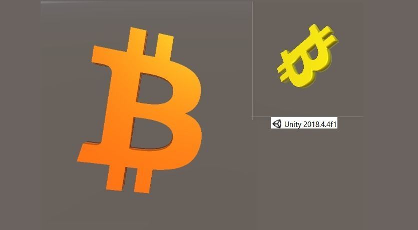 BTC logo 3D model 3D model_3