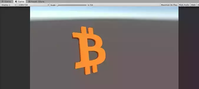 BTC logo 3D model