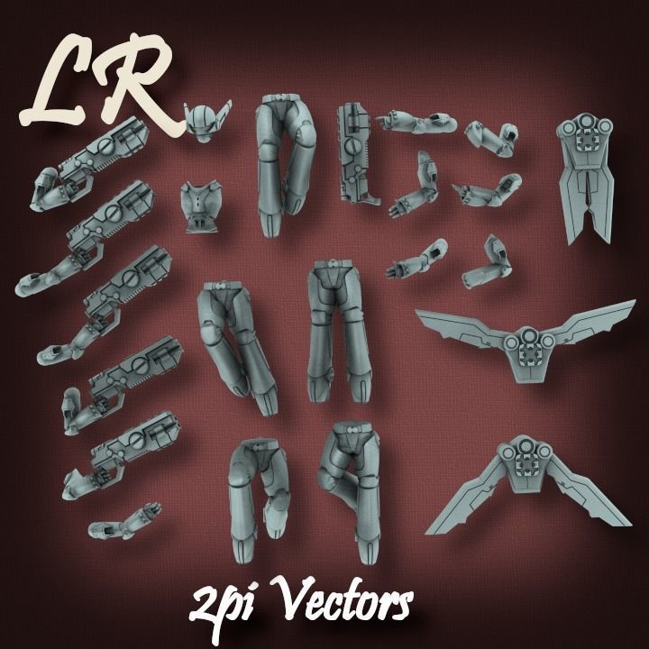 2pi Vectors 3D print model_8