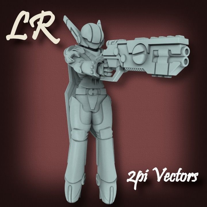 2pi Vectors 3D print model_12