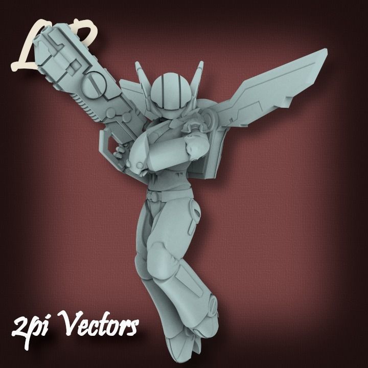 2pi Vectors 3D print model_11