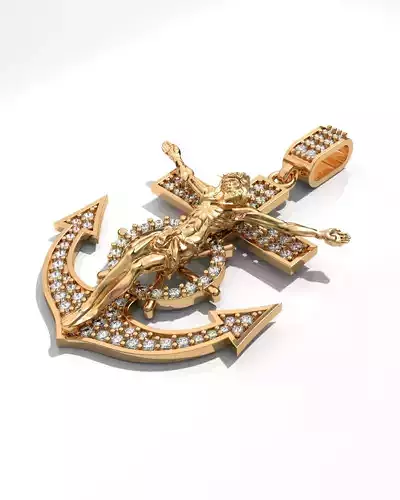 Jesus anchor pendant 