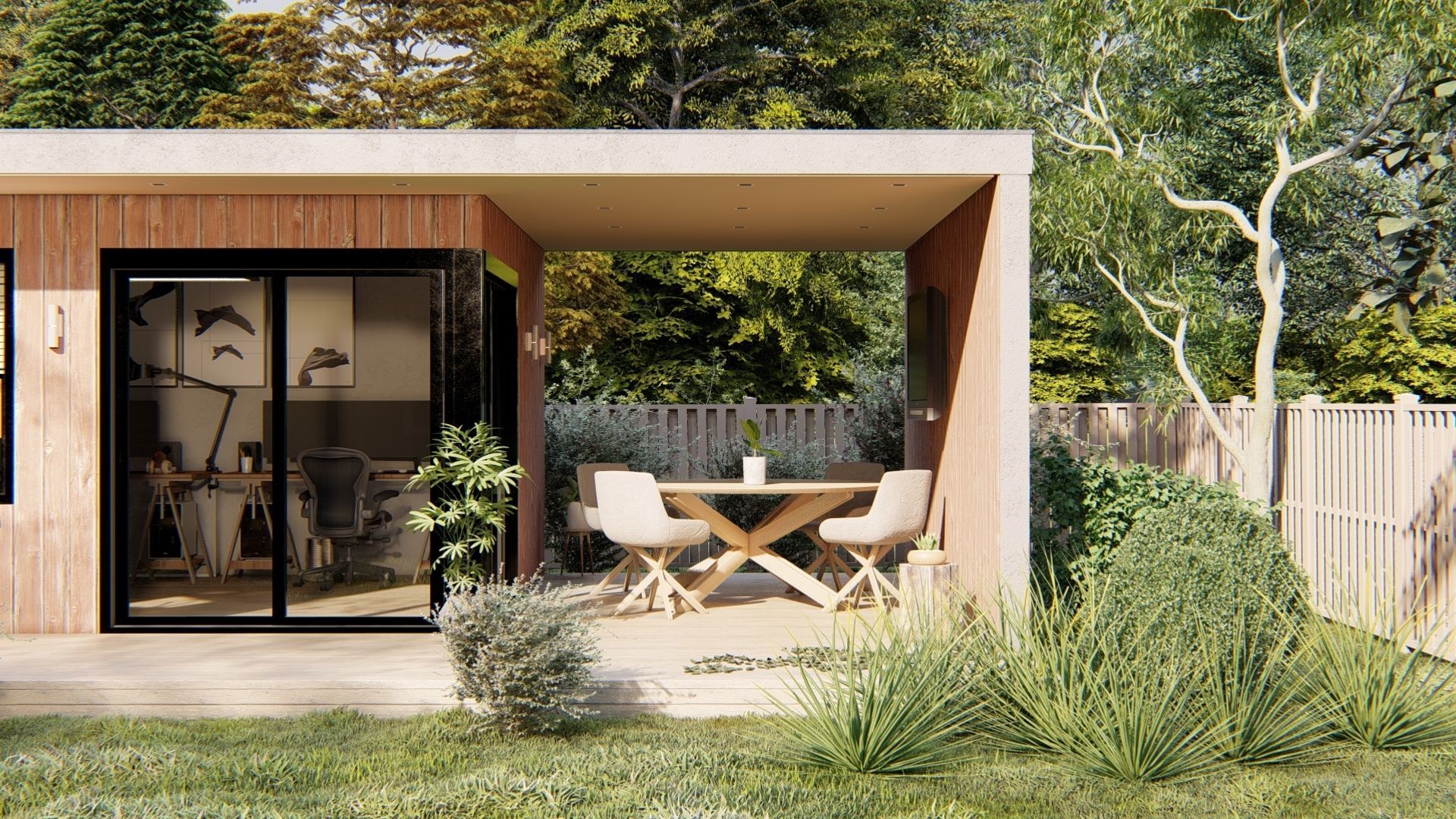 GARDEN ROOM 02 - GARDEN OFFICE 02 - Sketchup Lumion 3D model_1