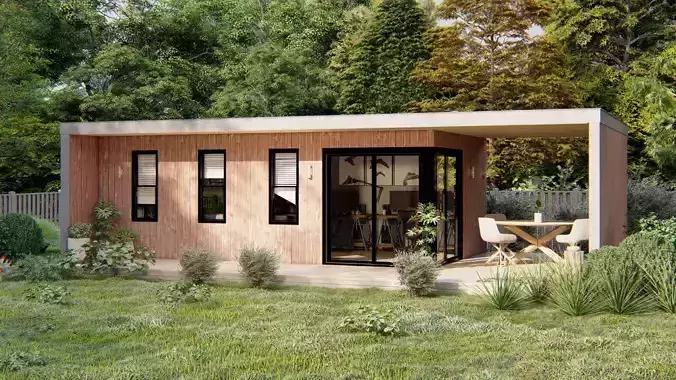 GARDEN ROOM 02 - GARDEN OFFICE 02 - Sketchup Lumion