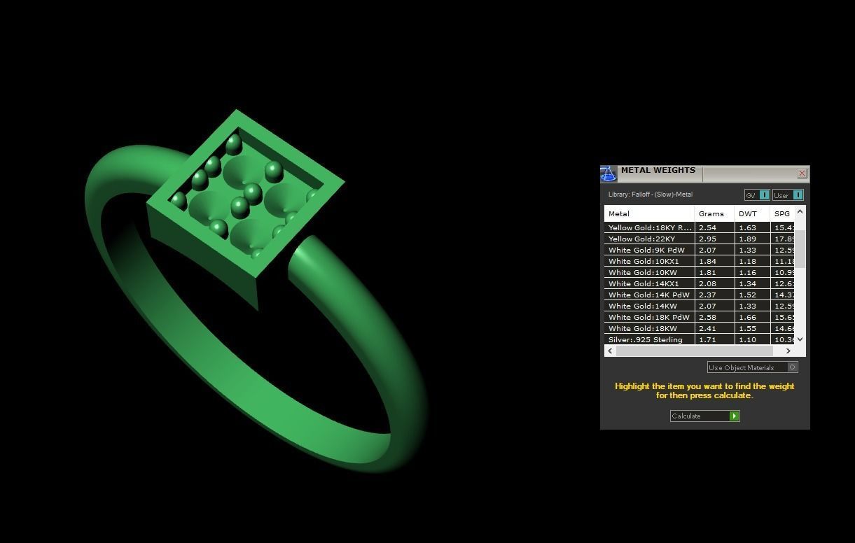 Diamond Engagement Gold Ring  Free 3D print model_9