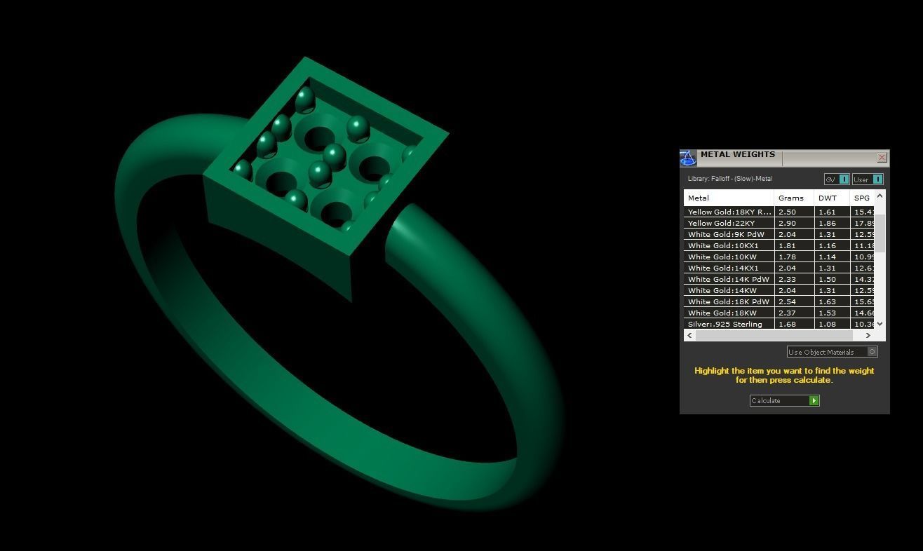 Diamond Engagement Gold Ring  Free 3D print model_8
