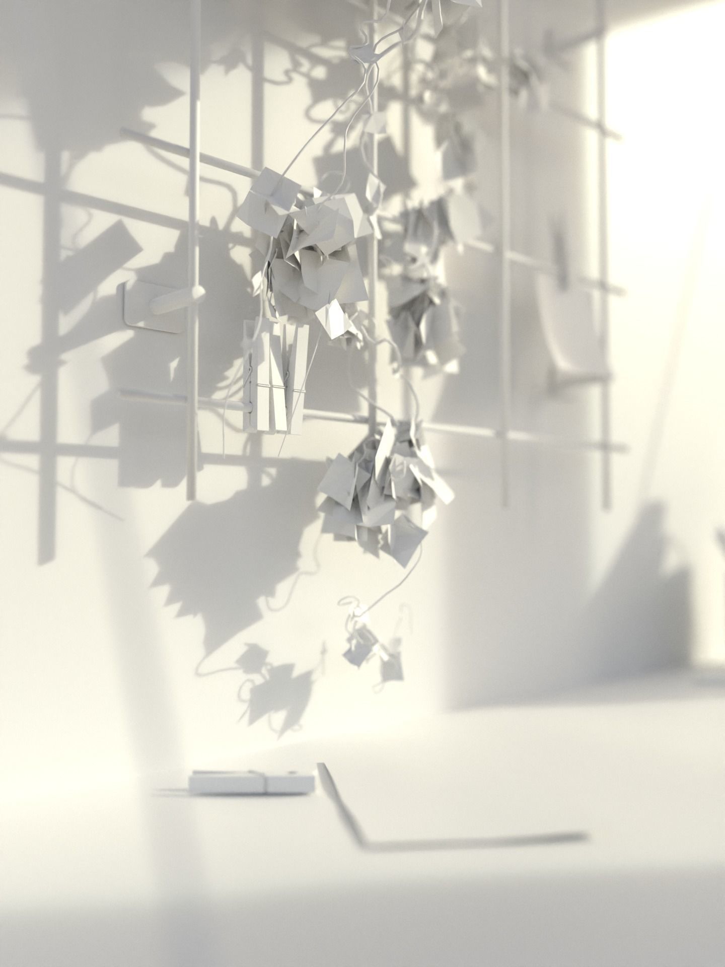 3D Scene - Interior set - Modern workplace 3D model_7