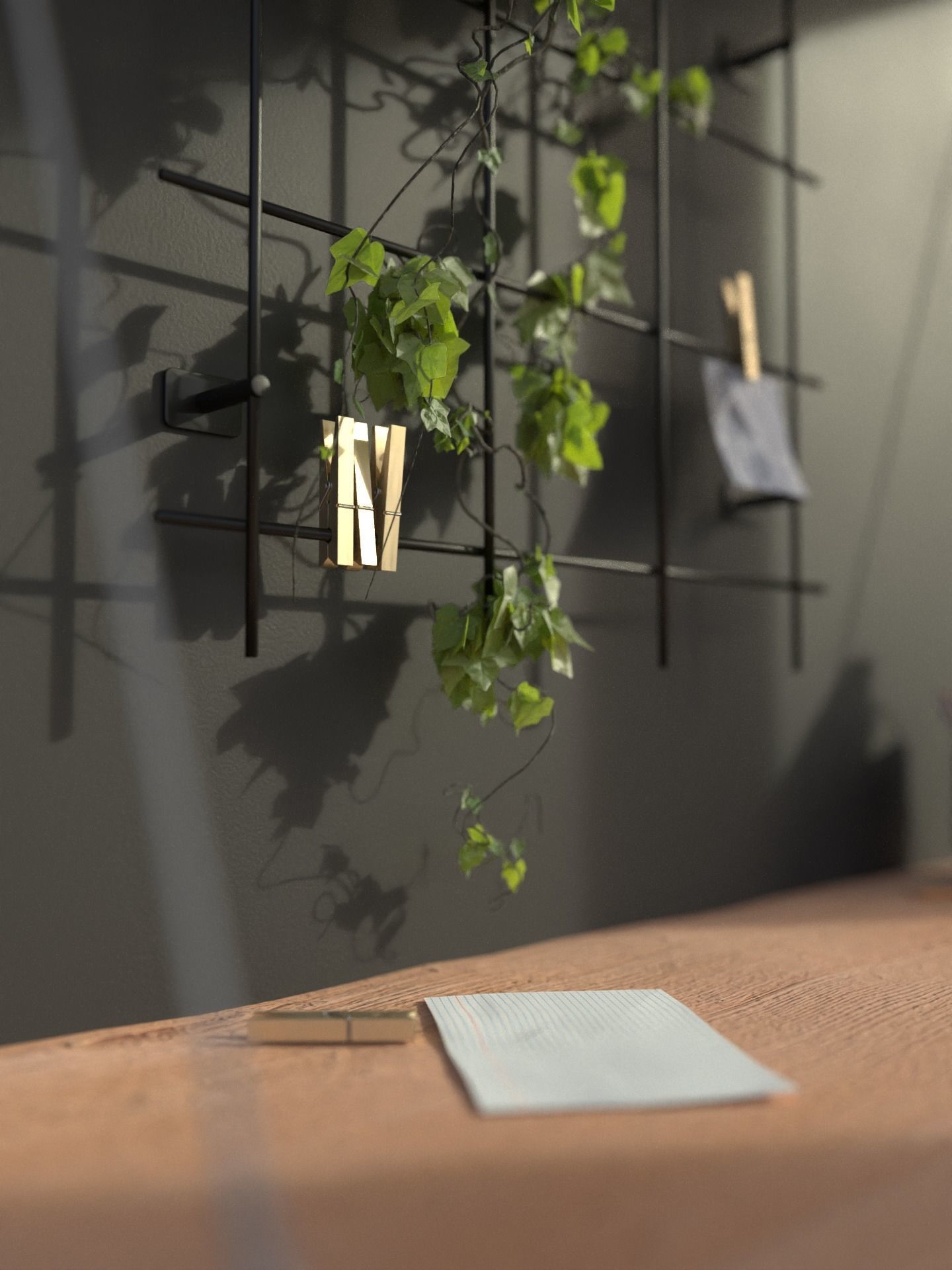 3D Scene - Interior set - Modern workplace 3D model_6