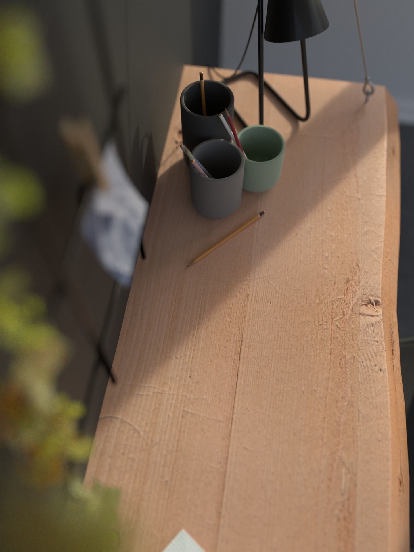 3D Scene - Interior set - Modern workplace 3D model_9