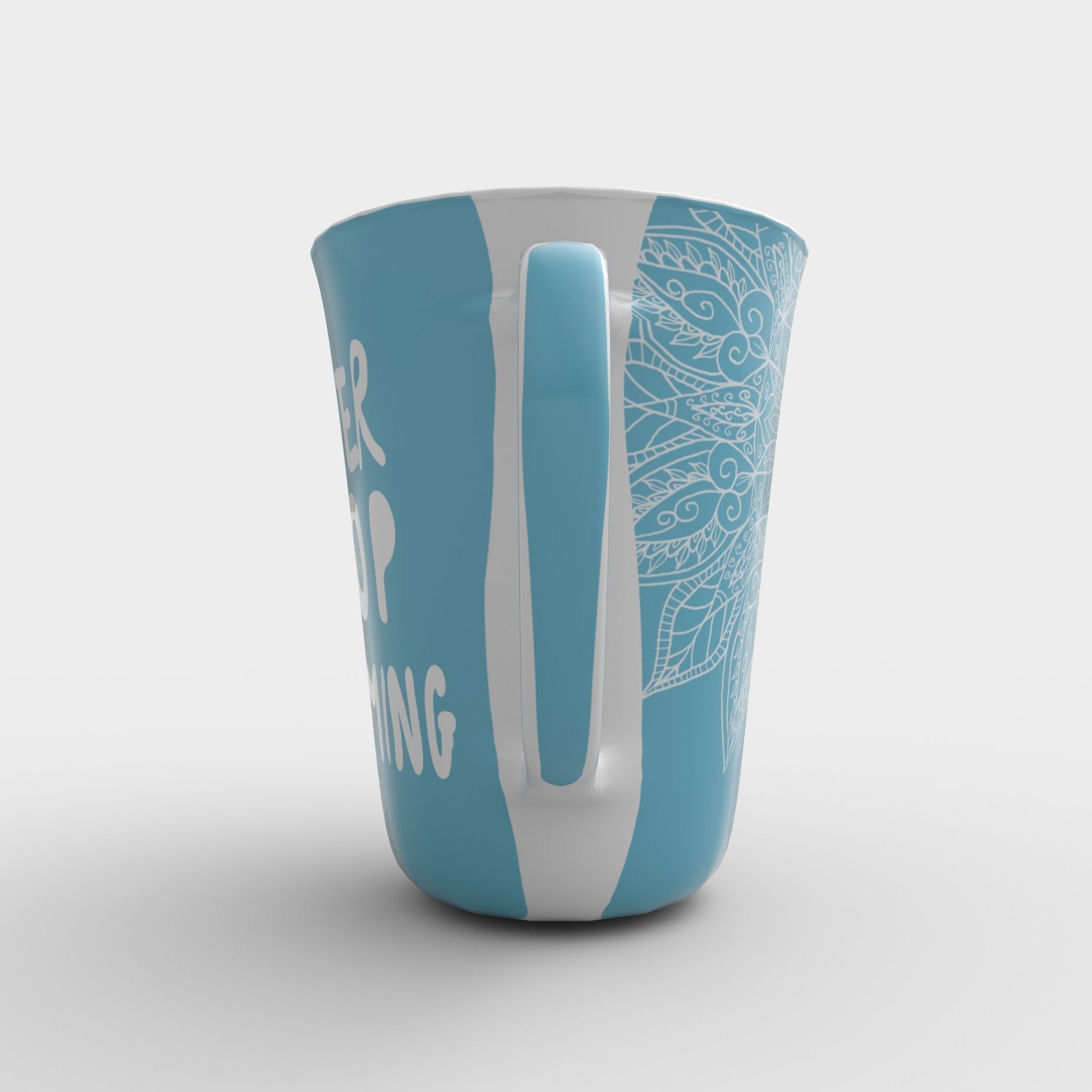 3D Textured Low Poly Mug Low-poly 3D model_1