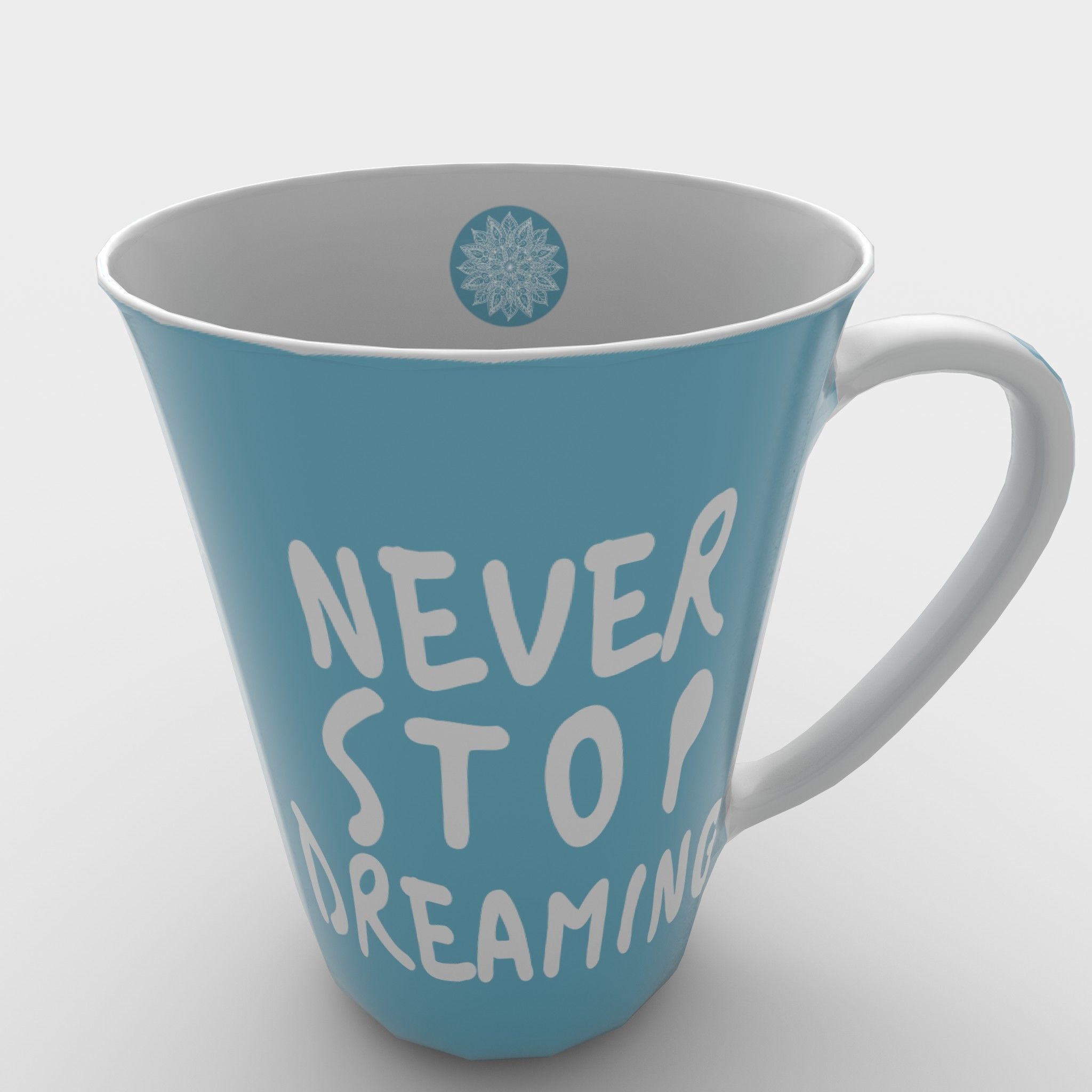 3D Textured Low Poly Mug Low-poly 3D model_3