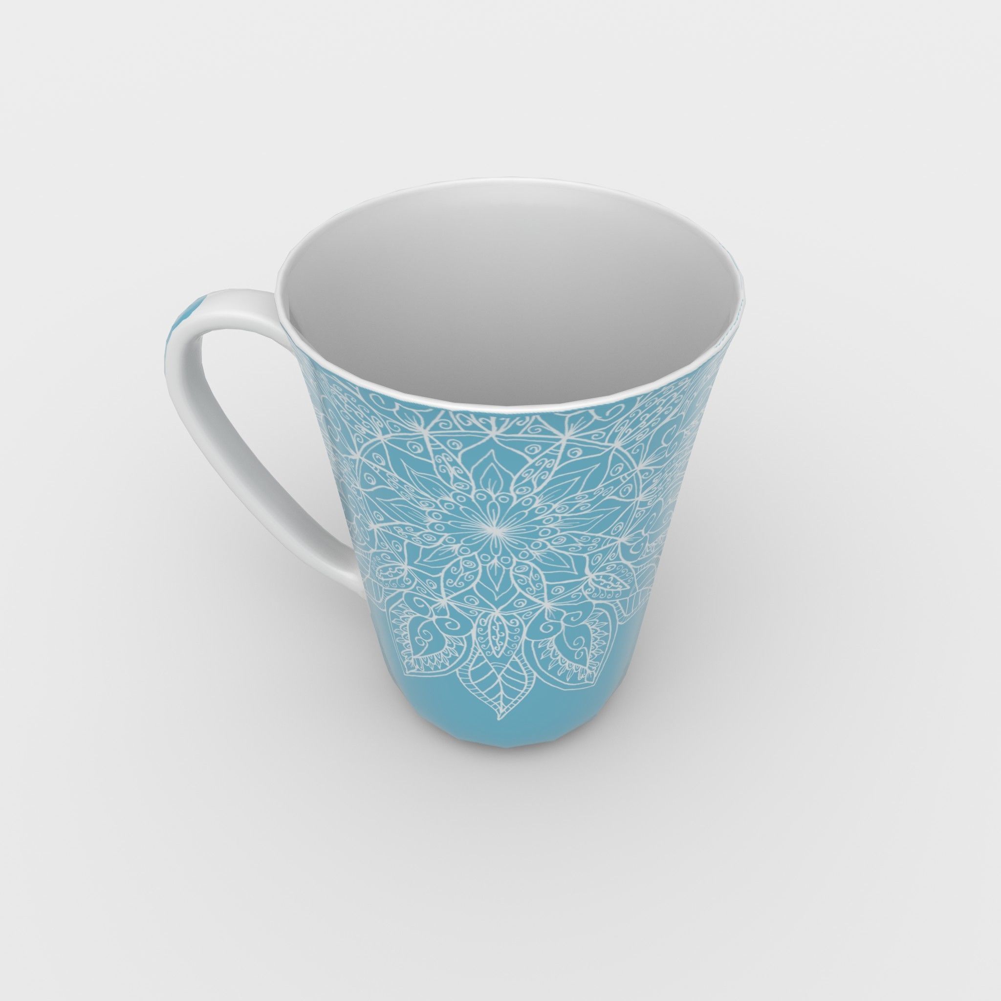 3D Textured Low Poly Mug Low-poly 3D model_2