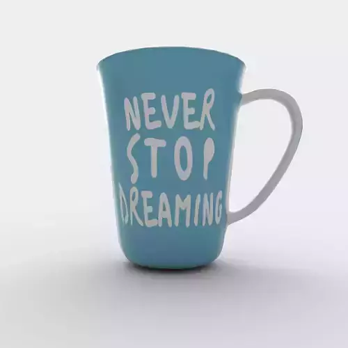 3D Textured Low Poly Mug