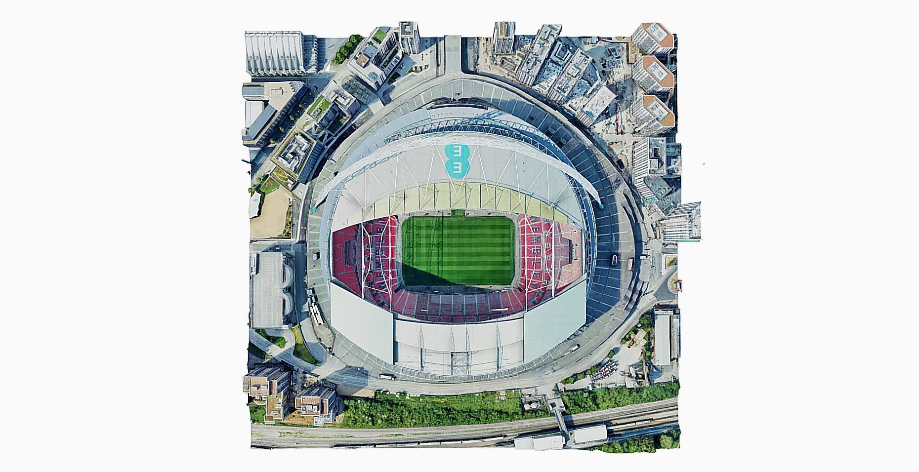 Wembley Stadium Low-poly 3D model_3