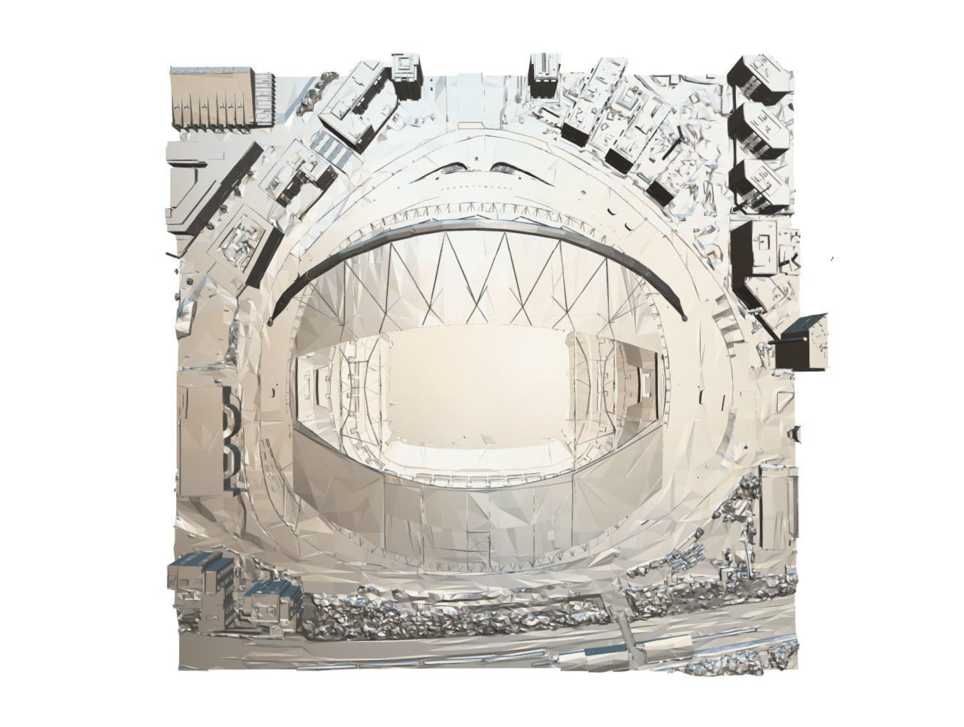 Wembley Stadium Low-poly 3D model_8