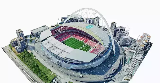 Wembley Stadium Low-poly 3D model Wembley Stadium Low-poly 3D model