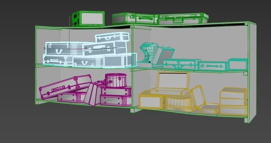 Old Suitcase Locker  3D model_10