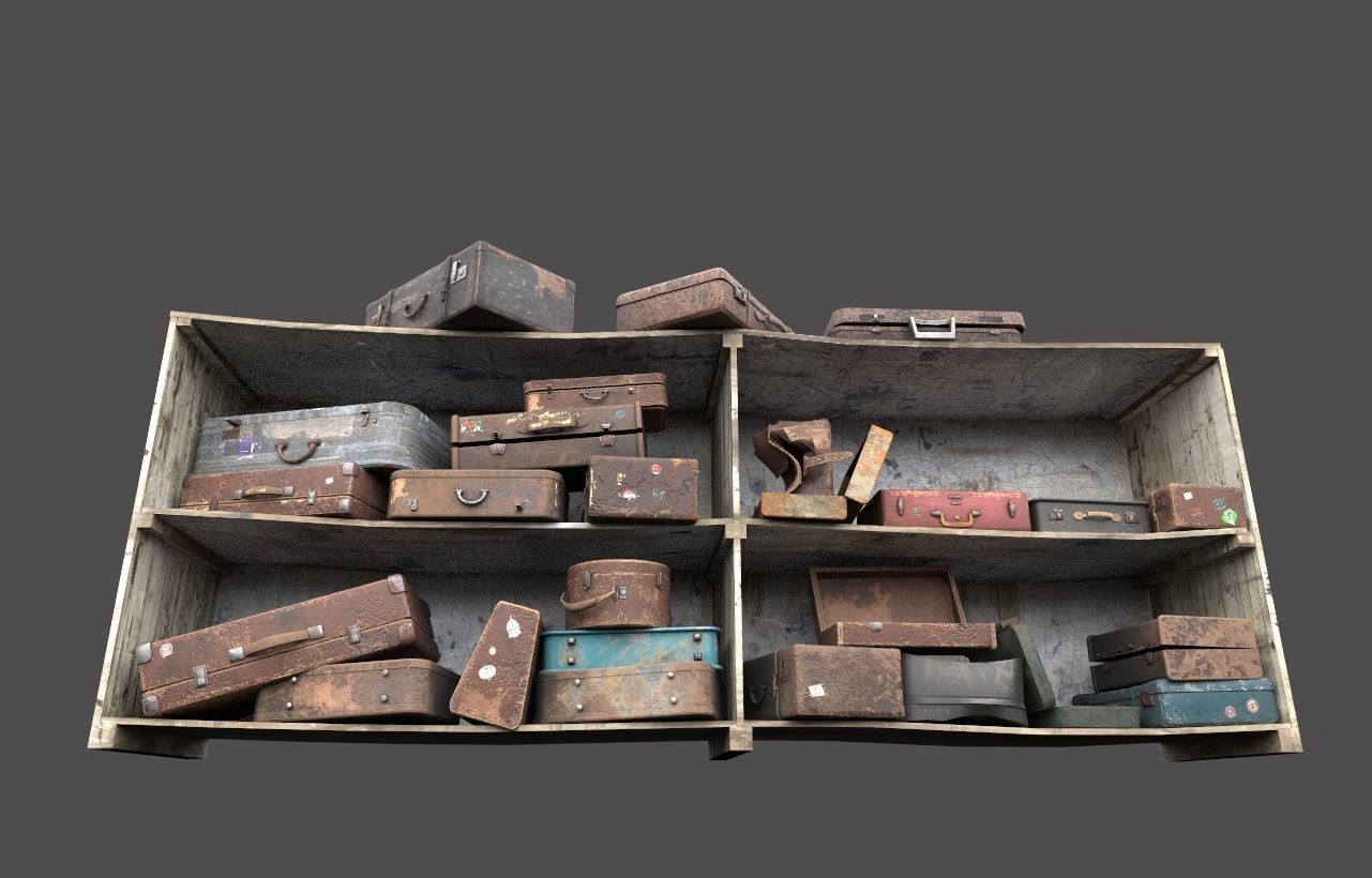 Old Suitcase Locker  3D model_6