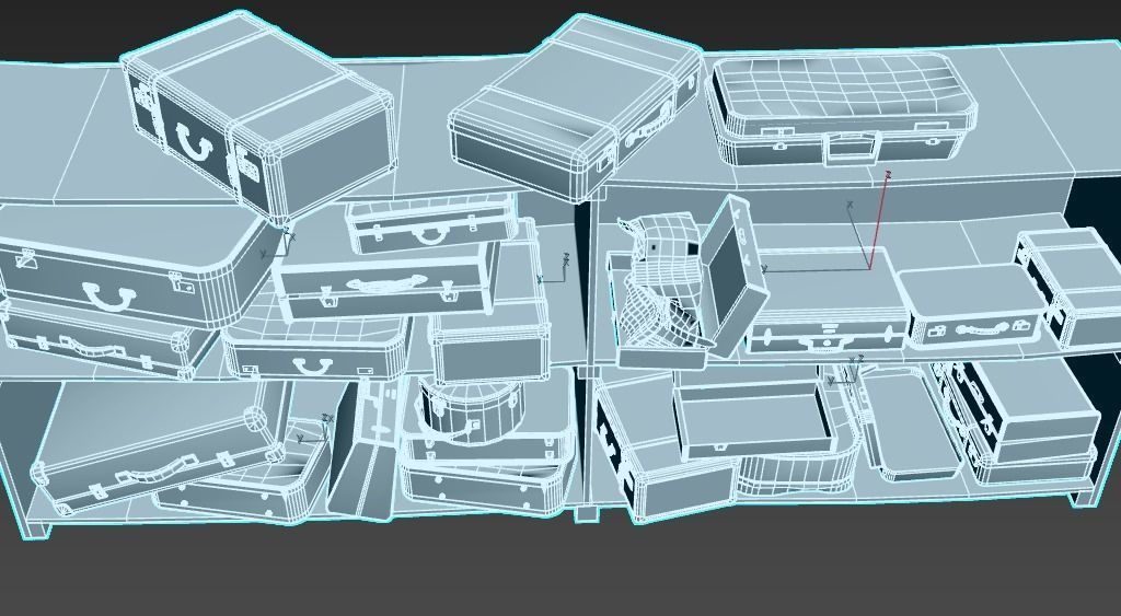 Old Suitcase Locker  3D model_12