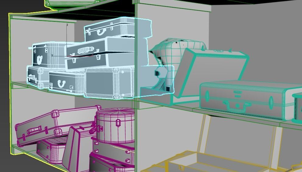 Old Suitcase Locker  3D model_9