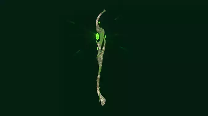 Fantasy Mage Staff 01 Nature - Medieval Fantasy Weapon Low-poly 3D model