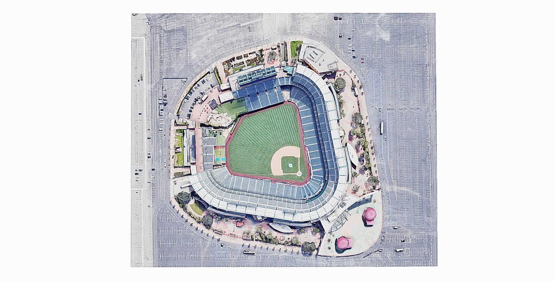 Angel Stadium Low-poly 3D model_3