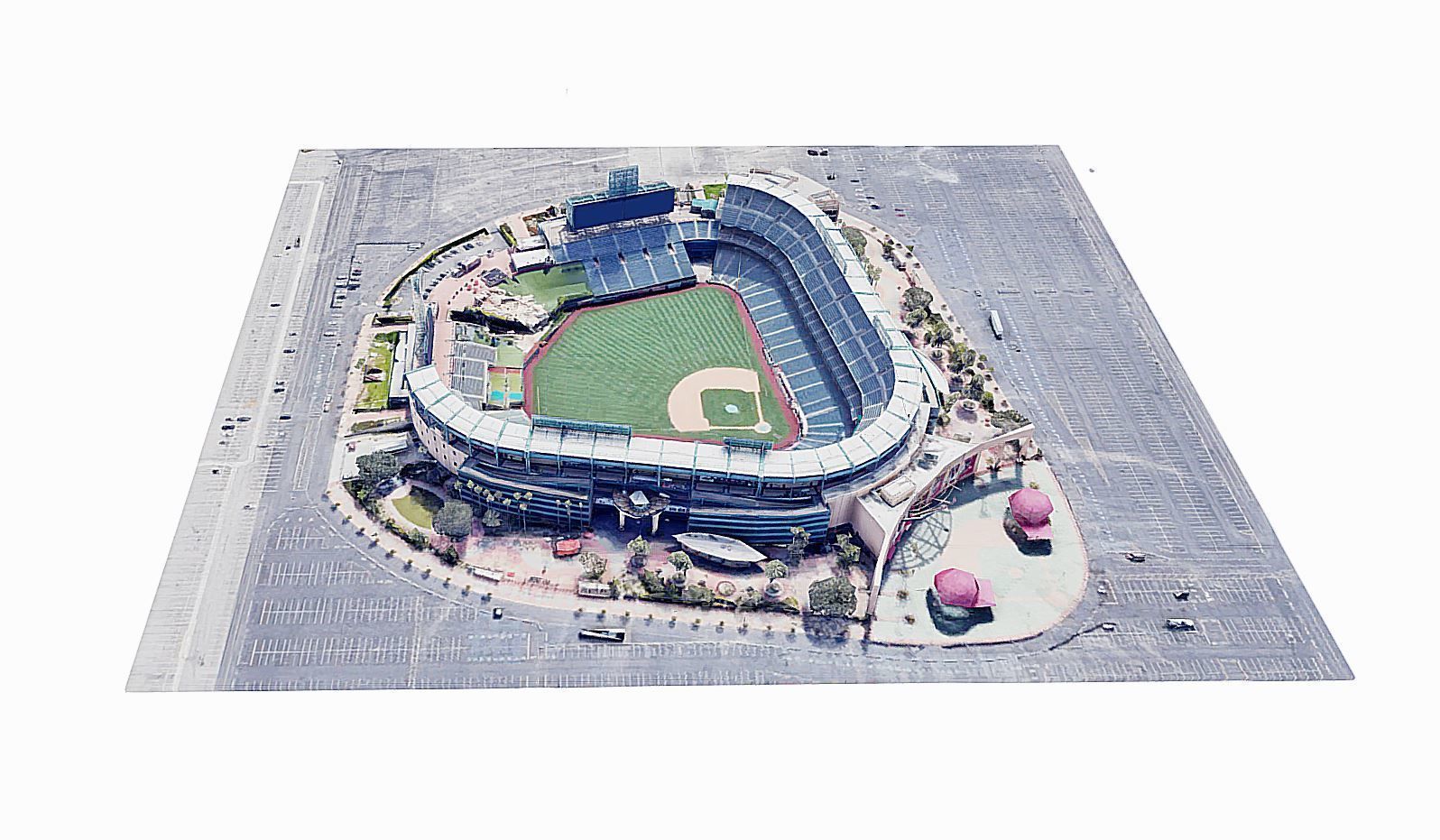 Angel Stadium Low-poly 3D model_4