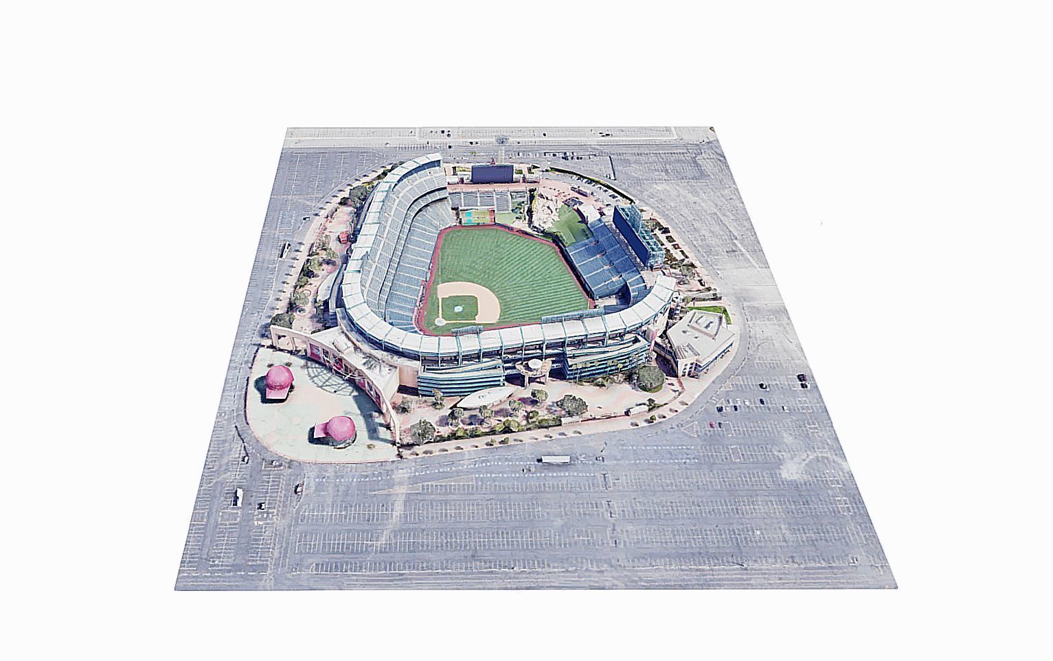 Angel Stadium Low-poly 3D model_5