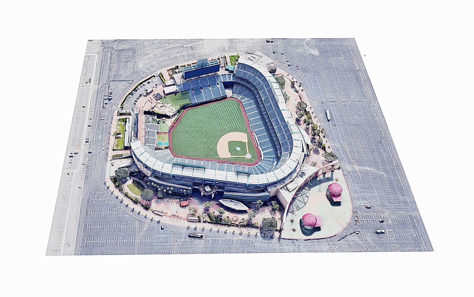 Angel Stadium Low-poly 3D model_6