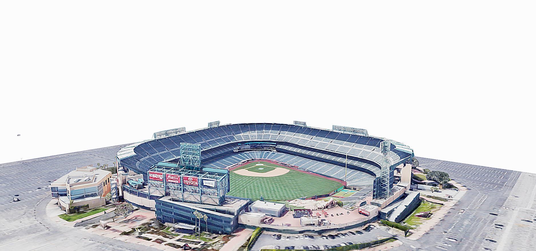 Angel Stadium Low-poly 3D model_2