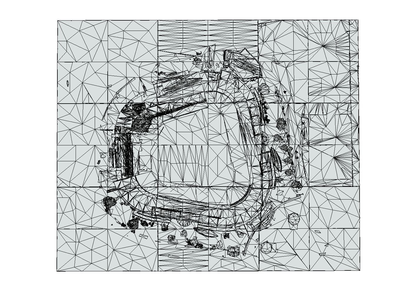 Angel Stadium Low-poly 3D model_7